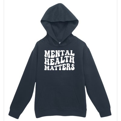 Mental Health Matters Groovy Retro Urban Pullover Hoodie