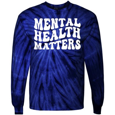 Mental Health Matters Groovy Retro Tie-Dye Long Sleeve Shirt