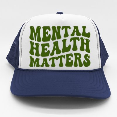 Mental Health Matters Groovy Retro Trucker Hat