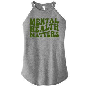 Mental Health Matters Groovy Retro Women's Perfect Tri Rocker Tank