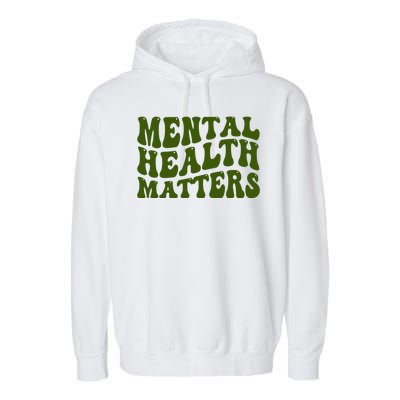 Mental Health Matters Groovy Retro Garment-Dyed Fleece Hoodie