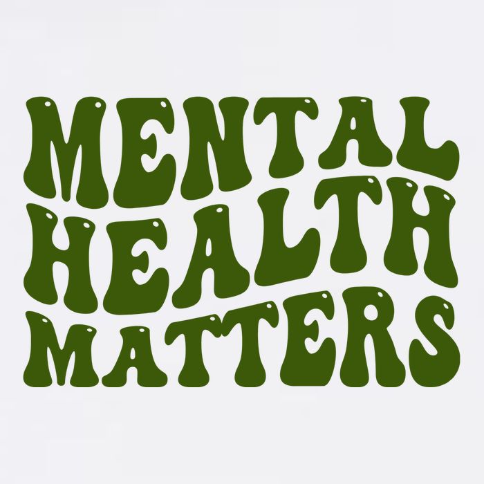 Mental Health Matters Groovy Retro Garment-Dyed Sweatshirt