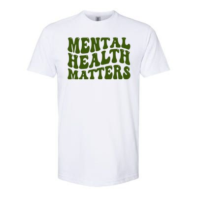 Mental Health Matters Groovy Retro Softstyle® CVC T-Shirt