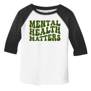 Mental Health Matters Groovy Retro Toddler Fine Jersey T-Shirt