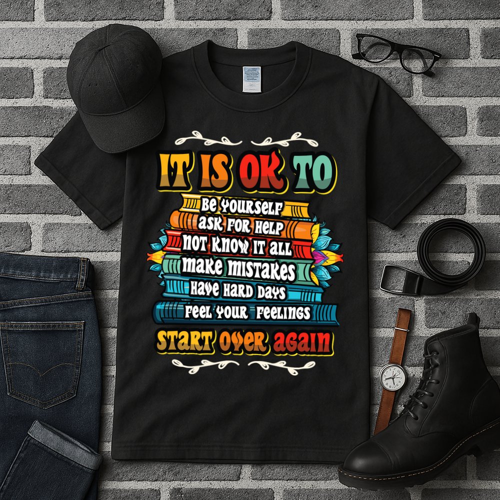 Mental Health Make Mistakes Be Yourself Inspirational Tall T-Shirt