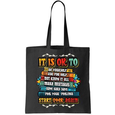 Mental Health Make Mistakes Be Yourself Inspirational Bag