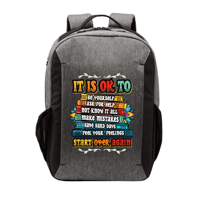 Mental Health Make Mistakes Be Yourself Inspirational Vector Backpack