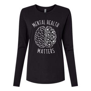 Mental Health Matter Hu Brain Graphic Mind Awareness Gift Womens Cotton Relaxed Long Sleeve T-Shirt