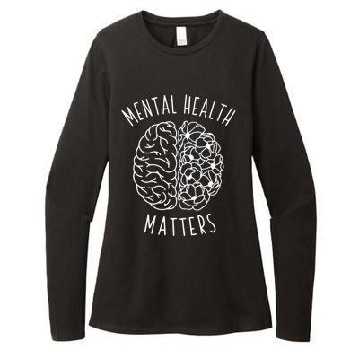 Mental Health Matter Hu Brain Graphic Mind Awareness Gift Womens CVC Long Sleeve Shirt