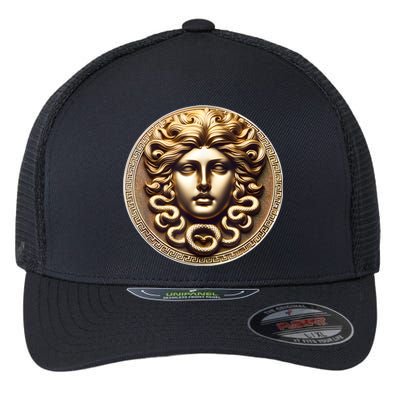 Medusa Head Myth Gorgon Snake Hair Greek Mythology Gift Flexfit Unipanel Trucker Cap