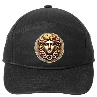 Medusa Head Myth Gorgon Snake Hair Greek Mythology Gift 7-Panel Snapback Hat