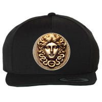 Medusa Head Myth Gorgon Snake Hair Greek Mythology Gift Wool Snapback Cap