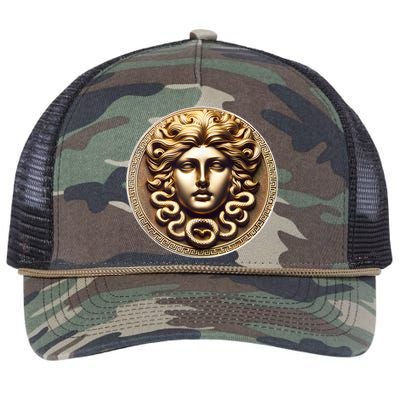 Medusa Head Myth Gorgon Snake Hair Greek Mythology Gift Retro Rope Trucker Hat Cap