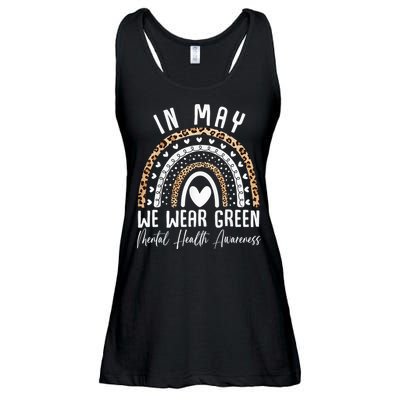 Mental Health Matters We Wear Green Mental Health Awareness Ladies Essential Flowy Tank