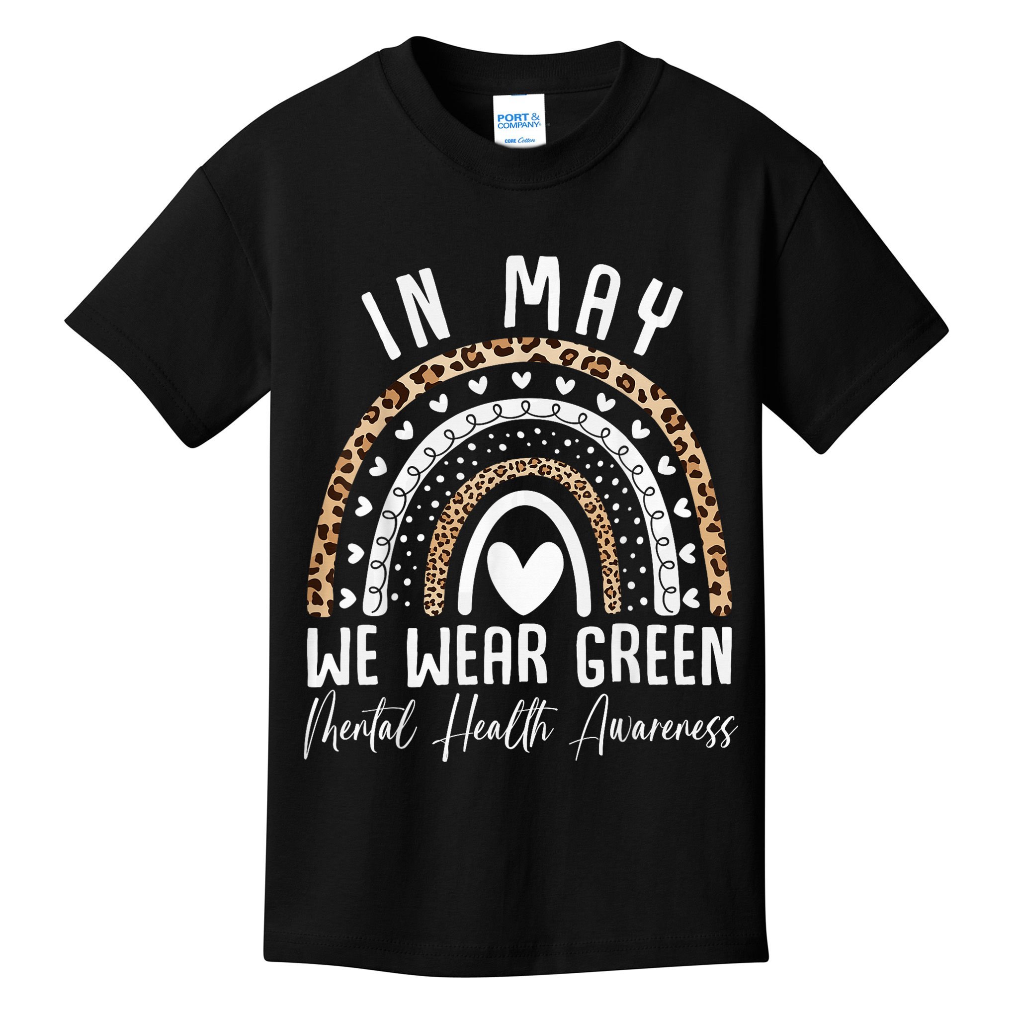 Mental Health Matters We Wear Green Mental Health Awareness Kids T-Shirt