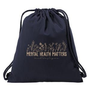 Mental Health Matters End The Stigma Nature Drawstring Bag