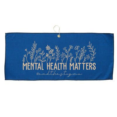 Mental Health Matters End The Stigma Nature Large Microfiber Waffle Golf Towel