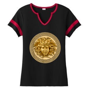 Medusa Head Myth Gorgon Snake Hair Greek Mythology Ladies Halftime Notch Neck Tee