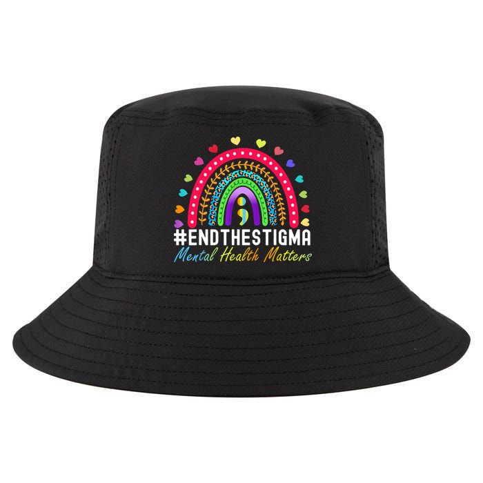Mental Health Matters End The Stigma Rainbow Leopard Boho Cool Comfort Performance Bucket Hat