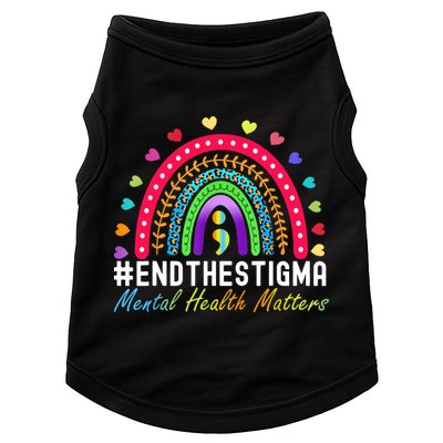 Mental Health Matters End The Stigma Rainbow Leopard Boho Doggie Tank