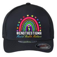 Mental Health Matters End The Stigma Rainbow Leopard Boho Flexfit Unipanel Trucker Cap