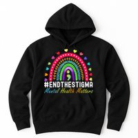 Mental Health Matters End The Stigma Rainbow Leopard Boho Hoodie