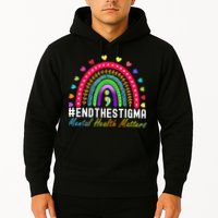 Mental Health Matters End The Stigma Rainbow Leopard Boho Hoodie