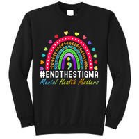 Mental Health Matters End The Stigma Rainbow Leopard Boho Sweatshirt