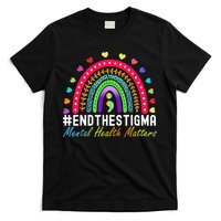 Mental Health Matters End The Stigma Rainbow Leopard Boho T-Shirt