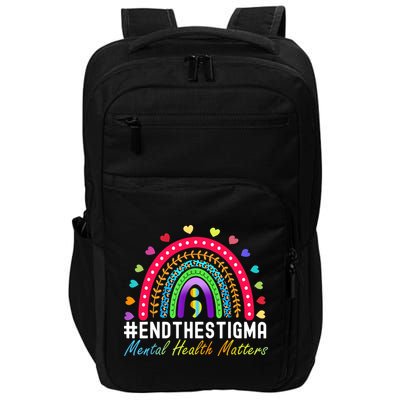 Mental Health Matters End The Stigma Rainbow Leopard Boho Impact Tech Backpack