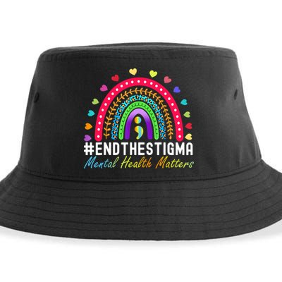 Mental Health Matters End The Stigma Rainbow Leopard Boho Sustainable Bucket Hat