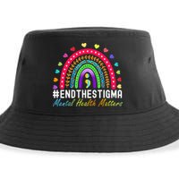 Mental Health Matters End The Stigma Rainbow Leopard Boho Sustainable Bucket Hat