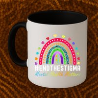 Mental Health Matters End The Stigma Rainbow Leopard Boho Mug