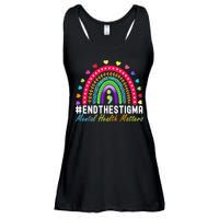 Mental Health Matters End The Stigma Rainbow Leopard Boho Ladies Essential Flowy Tank