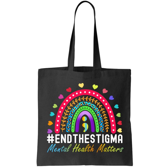Mental Health Matters End The Stigma Rainbow Leopard Boho Bag
