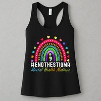 Mental Health Matters End The Stigma Rainbow Leopard Boho Womens Tank Top