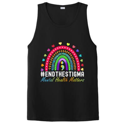 Mental Health Matters End The Stigma Rainbow Leopard Boho PosiCharge Competitor Tank