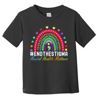 Mental Health Matters End The Stigma Rainbow Leopard Boho Toddler T-Shirt