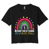 Mental Health Matters End The Stigma Rainbow Leopard Boho Crop Top