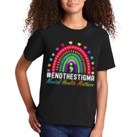 Mental Health Matters End The Stigma Rainbow Leopard Boho Kids T-Shirt
