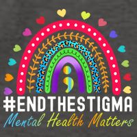 Mental Health Matters End The Stigma Rainbow Leopard Boho Vector Backpack