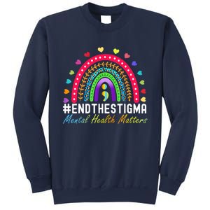 Mental Health Matters End The Stigma Rainbow Leopard Boho Sweatshirt