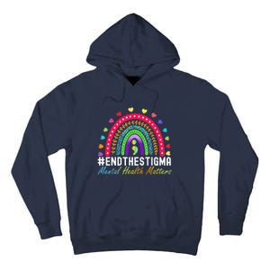 Mental Health Matters End The Stigma Rainbow Leopard Boho Tall Hoodie