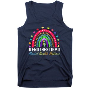 Mental Health Matters End The Stigma Rainbow Leopard Boho Tank Top