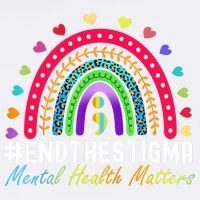 Mental Health Matters End The Stigma Rainbow Leopard Boho Garment-Dyed Sweatshirt