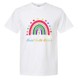 Mental Health Matters End The Stigma Rainbow Leopard Boho Garment-Dyed Heavyweight T-Shirt