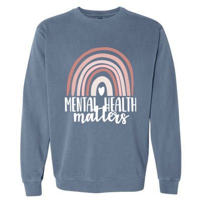 Mental Health Matters Gift Hu Brain Illness Awareness Meaningful Gift Garment-Dyed Sweatshirt