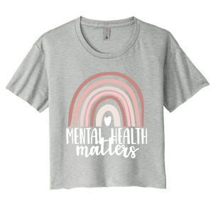 Mental Health Matters Gift Hu Brain Illness Awareness Meaningful Gift Women's Crop Top Tee