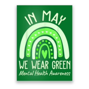 Mental Health Matters We Wear Green Mental Health Awareness Poster