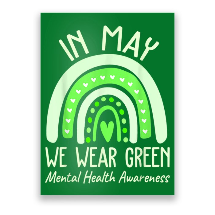 Mental Health Matters We Wear Green Mental Health Awareness Poster